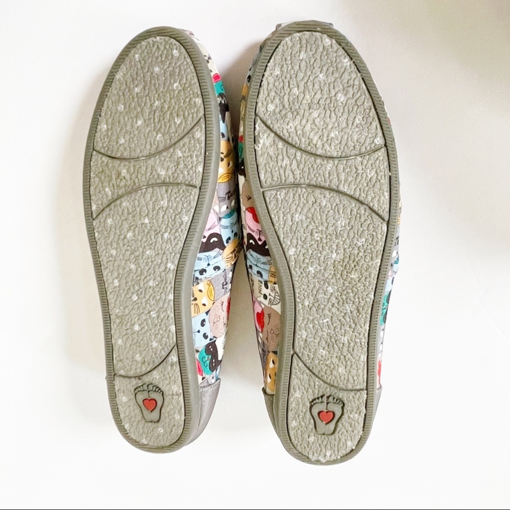 SKECHERS BOBS Cat Kitten Print Flat Shoe Size 8 - Picture 6 of 10